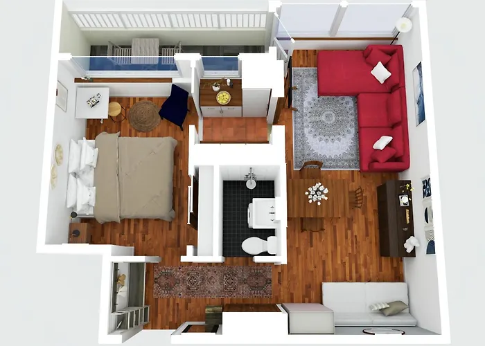Design District W Free Parking Garage, Balcony, Netflix, 200M Tram&Bus